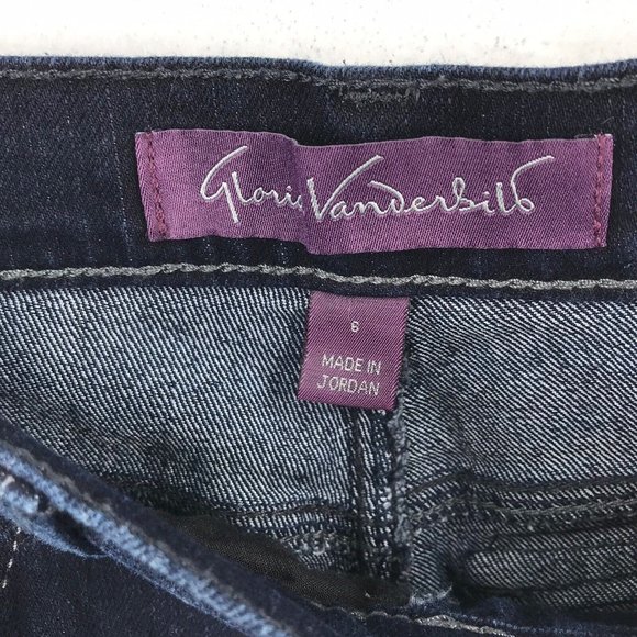 Gloria Vanderbilt Womens Jeans Alana Bootcut Size 6 Dark Wash Mid Rise Stretch - Picture 8 of 10